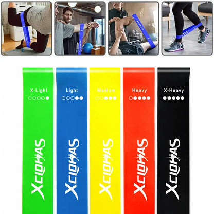 XCLOHAS Resistance Bands Exercise Gym Expander 5 Level Rubber Bands-Individual Bands