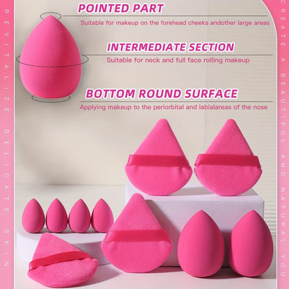 FlawlessBlend 10-Piece Cosmetic Puff Set: Makeup Foundation Sponges for Seamless Application and Wholesale Makeup Tool Excellence