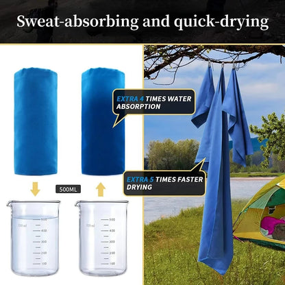 SwiftDry Sportive Microfiber Towel: Portable Ultralight Absorbent Towel with Quick-Dry Technology